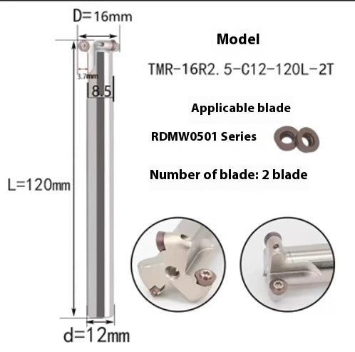 2066-CNC machining center TMR round nose T-slot milling cutter bar arc R2.5R3R4R5R6 slotted side and side cut shank Shandong Denso Pricision Tools Co.,Ltd.